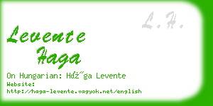 levente haga business card